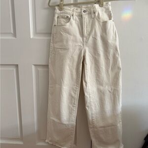 Madewell Cream Wide Leg Crop Jeans - The Perfect Vintage